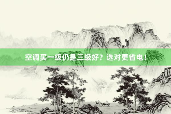 空调买一级仍是三级好？选对更省电！